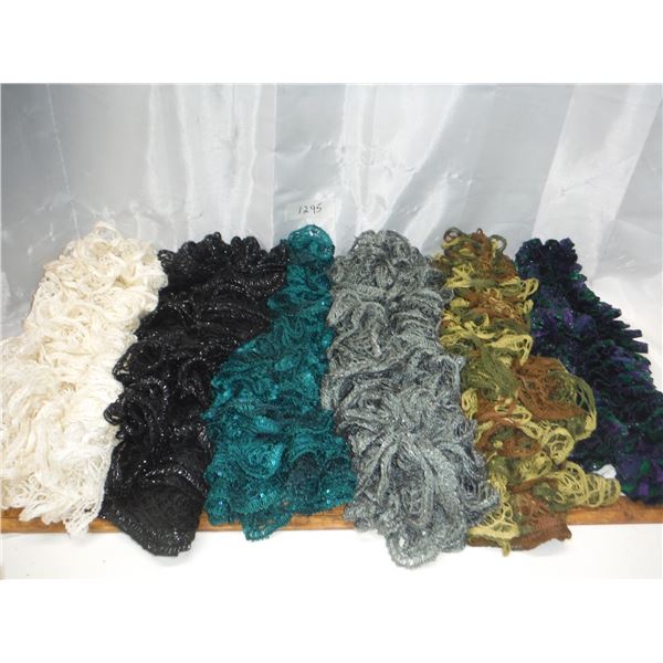 6 handmad knitted scarves