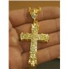 Image 2 : Gold coloured cross necklace.