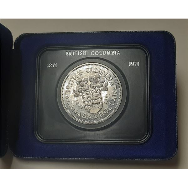 1344: Commemorative 1871-1971 Canadian British Columbia Dollar