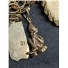 Image 12 : 1345:  14 kt gold bracelet with 28 gold charms, mixture of 12 kt, 14 kt and unknown charms. Weight: 