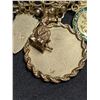 Image 13 : 1345:  14 kt gold bracelet with 28 gold charms, mixture of 12 kt, 14 kt and unknown charms. Weight: 