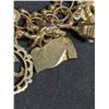 Image 34 : 1345:  14 kt gold bracelet with 28 gold charms, mixture of 12 kt, 14 kt and unknown charms. Weight: 