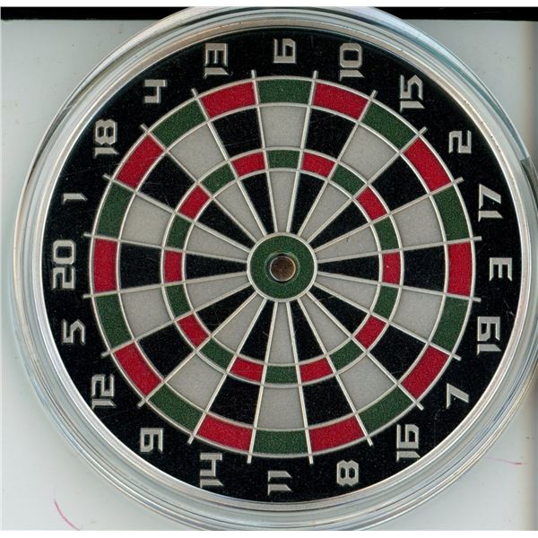 -1oz fiji dart silver colored antique coin comes with coa #357/501 mintage