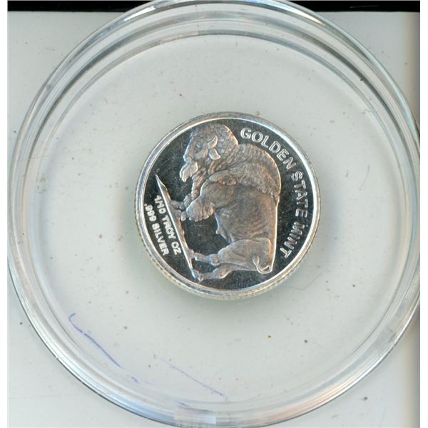 -1/10th ounce 999 fine liberty buffalo (golden state mint)