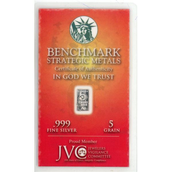 -5 grain benchmark 999 fine silver