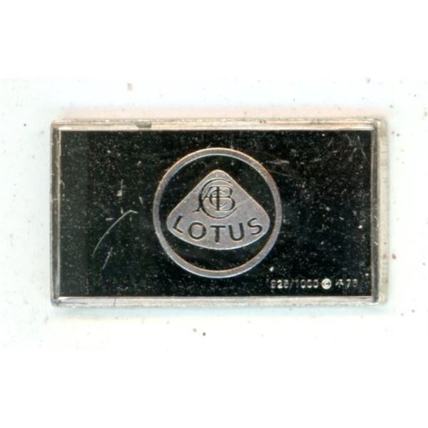 -1.62gram lotus bar .925 fine silver