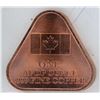 Image 2 : -1 oz 999 fine copper triangle maple colored