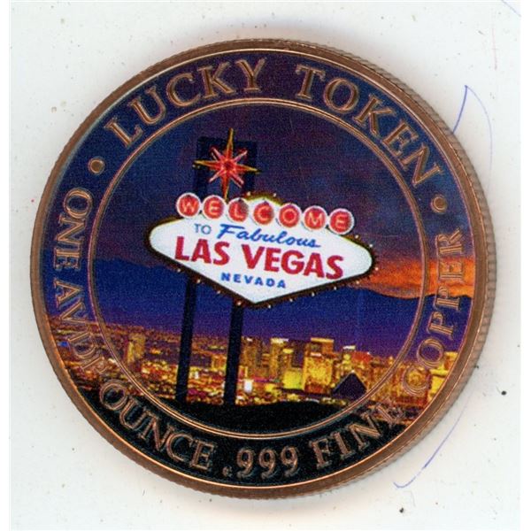 -1oz 999 fine copper vegas colored