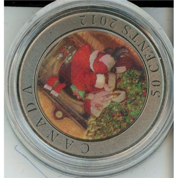 Royal Canadian Mint Coin, Housed in original Case 2015 50-Cent Santa's Magical Visit