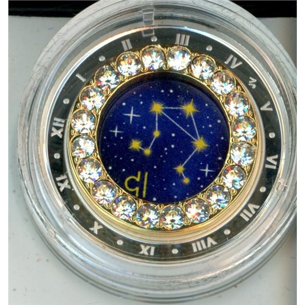Royal Canadian Mint Coin, Housed in original Case 2019 5 Dollar Silver Coin Zodiac Series: Libra