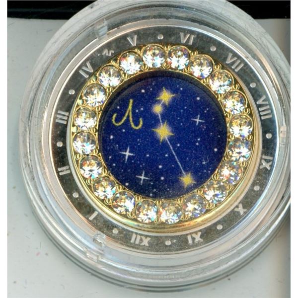 Royal Canadian Mint Coin, Housed in original Case 2019 5 Dollar Silver Coin Zodiac Series: Aries
