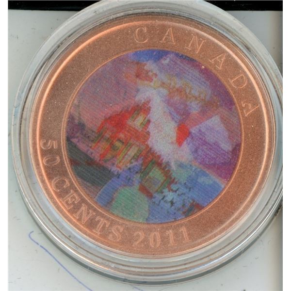 Royal Canadian Mint Coin, Housed in original Case 2011 50- Cent Coin "Gifts From Santa"