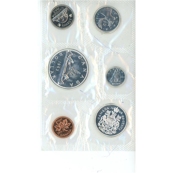 1963 Royal Canadian Mint Specimen 6 Coin Set