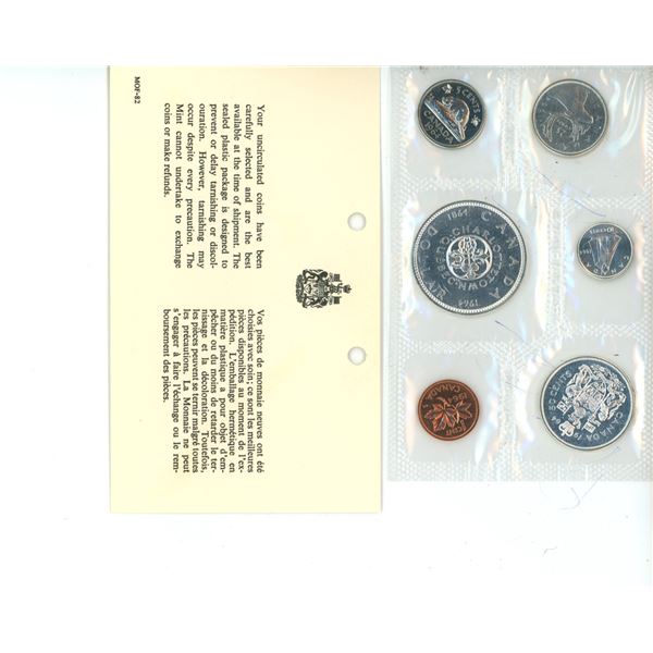 1964 Royal Canadian Mint Specimen 6 Coin Set