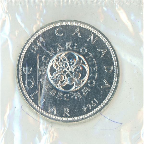 1964 Canadian Charlottetown 100th Anniversary Silver Coin From Canadian Proof Set