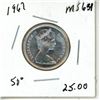 Image 2 : 1967 Canada Silver 25 Cents Coin.