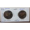 Image 1 : canadian toonies, 2006 & 2007, mint