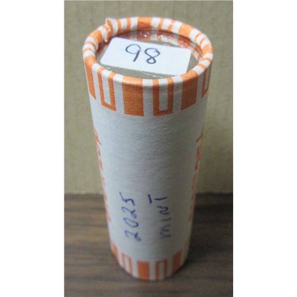roll of 2025 canadian qaurter, royal canadian mint roll