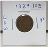 Image 1 : 1929 canadian small cent low 9's