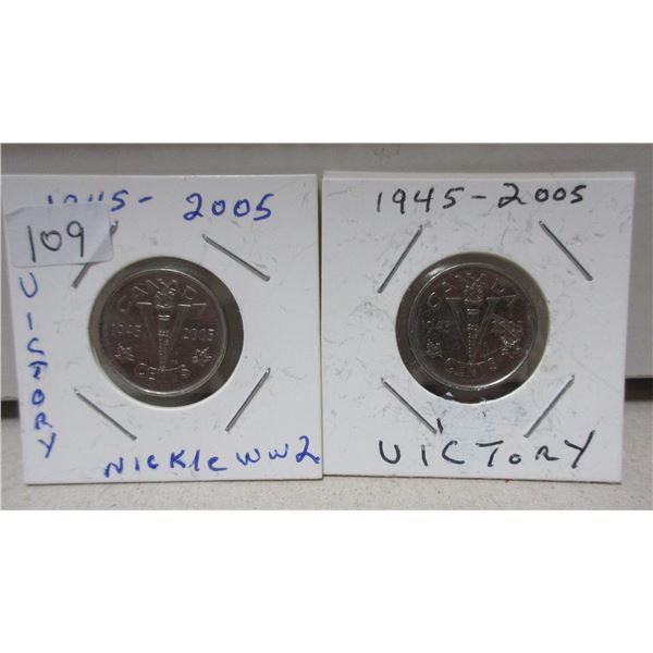 2x2005 canadian victory nickles