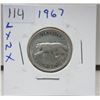 Image 1 : 1969 canadian centennial quarter, LYXN