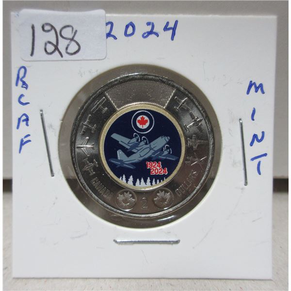 2024 canadian toonie, RCAF in colour, mint