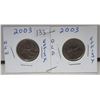 Image 1 : 2x2003 canadian quarters new effigy & old effigy