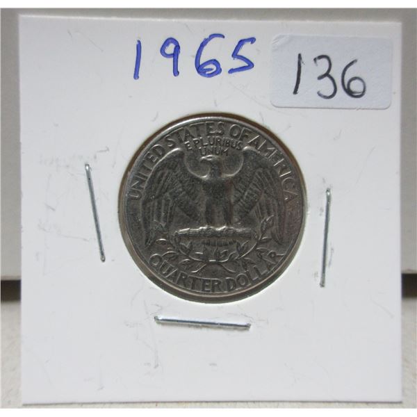 1965 U.S. quarter