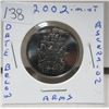 Image 1 : 2002 canadian half dollar, date below arms