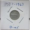 Image 1 : 1967 canadian centennial dime- fish