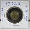 Image 1 : 2022 canadian toonie, black rim, last of the queen