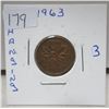 Image 1 : 1963 canadian small cent, hanging 3