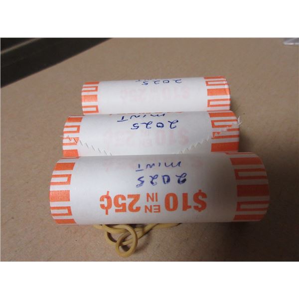 3x2025 royal canadian mint rolls