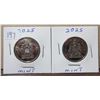 Image 1 : 2x2025 canadian half dollars, mint