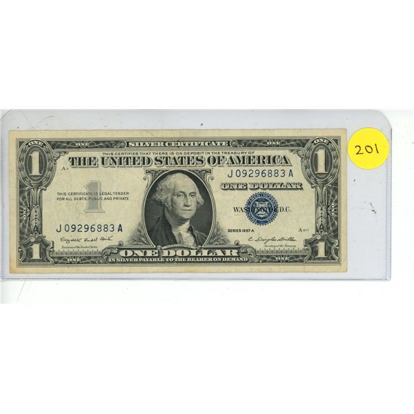 1-USA 1957 One Dollar Silver Certificate