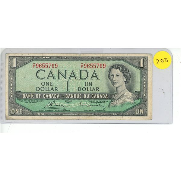 1-1954 $1.00 Bill