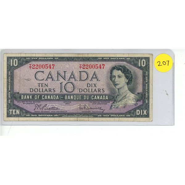 1-1954 $10.00 Bill
