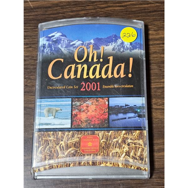 2001 Uncirculated Coin Set "Oh! Canada!". Royal Canadian Mint