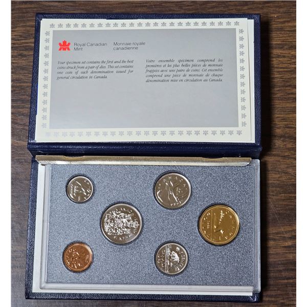 1989 Canadian Coin Specimen Set in Original Box. Royal Canadian Mint