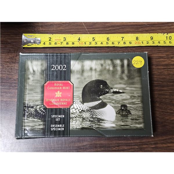 2002 Canadian Coin Specimen Set in Original Box. Royal Canadian Mint