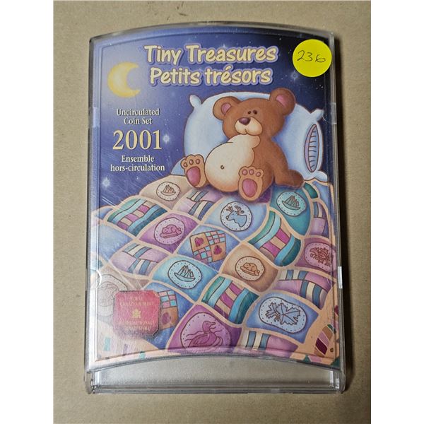 2001 Uncirculated Canadian Coin Set "Tiny Treasures". Royal Canadian Mint