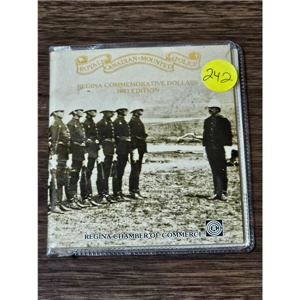 1978-1981 Regina Commemorative Dollars "RCMP" 1981 Collectors Set. Regina Chamber of Commerce
