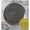 Image 1 : 1857 Bank of Upper Canada One Penny Bank Token.