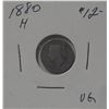 Image 2 : 1880 H Canada Silver 5 Cents Coin.