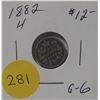 Image 1 : 1882 H Canada Silver 5 Cents Coin.