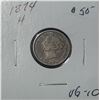Image 2 : 1874 Canada Silver 10 Cents Coin.