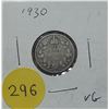 Image 1 : 1930 Canada Silver 10 Cents Coin.