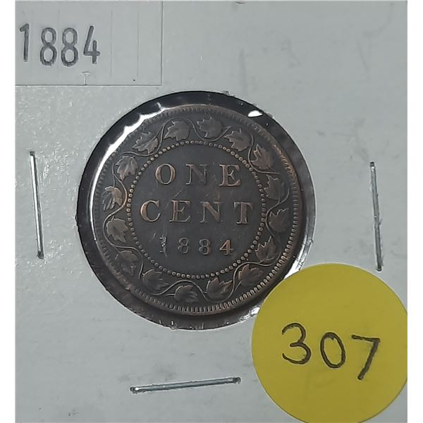 1884 Canada Large One Cent Coin.