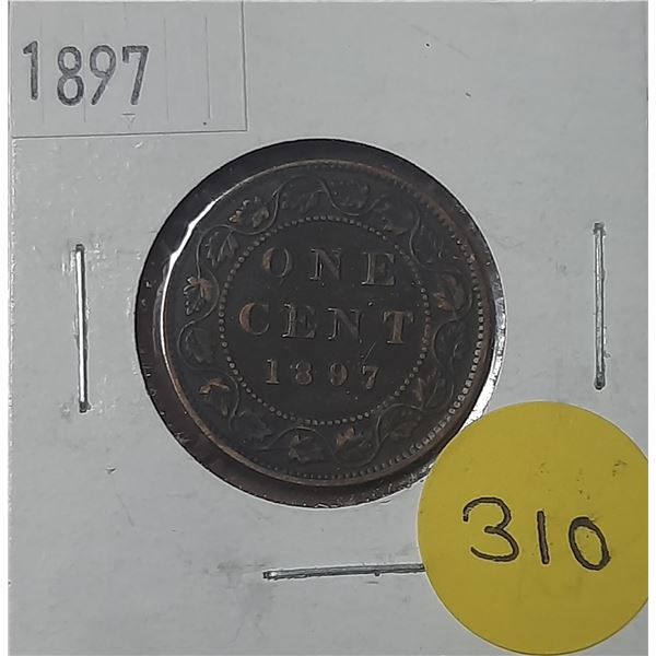 1897 Canada Large One Cent Coin.
