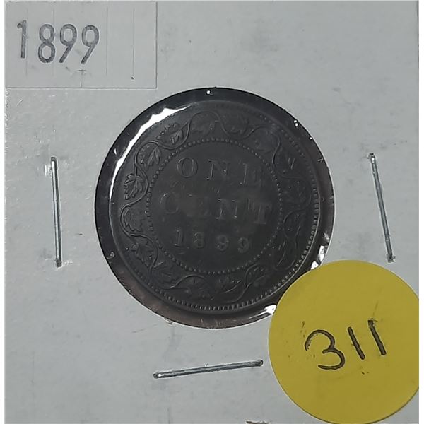 1899 Canada Large One Cent Coin.